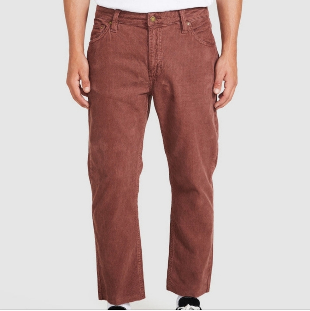 Rollas relaxo cords dusty pink cropped cordouroy pants